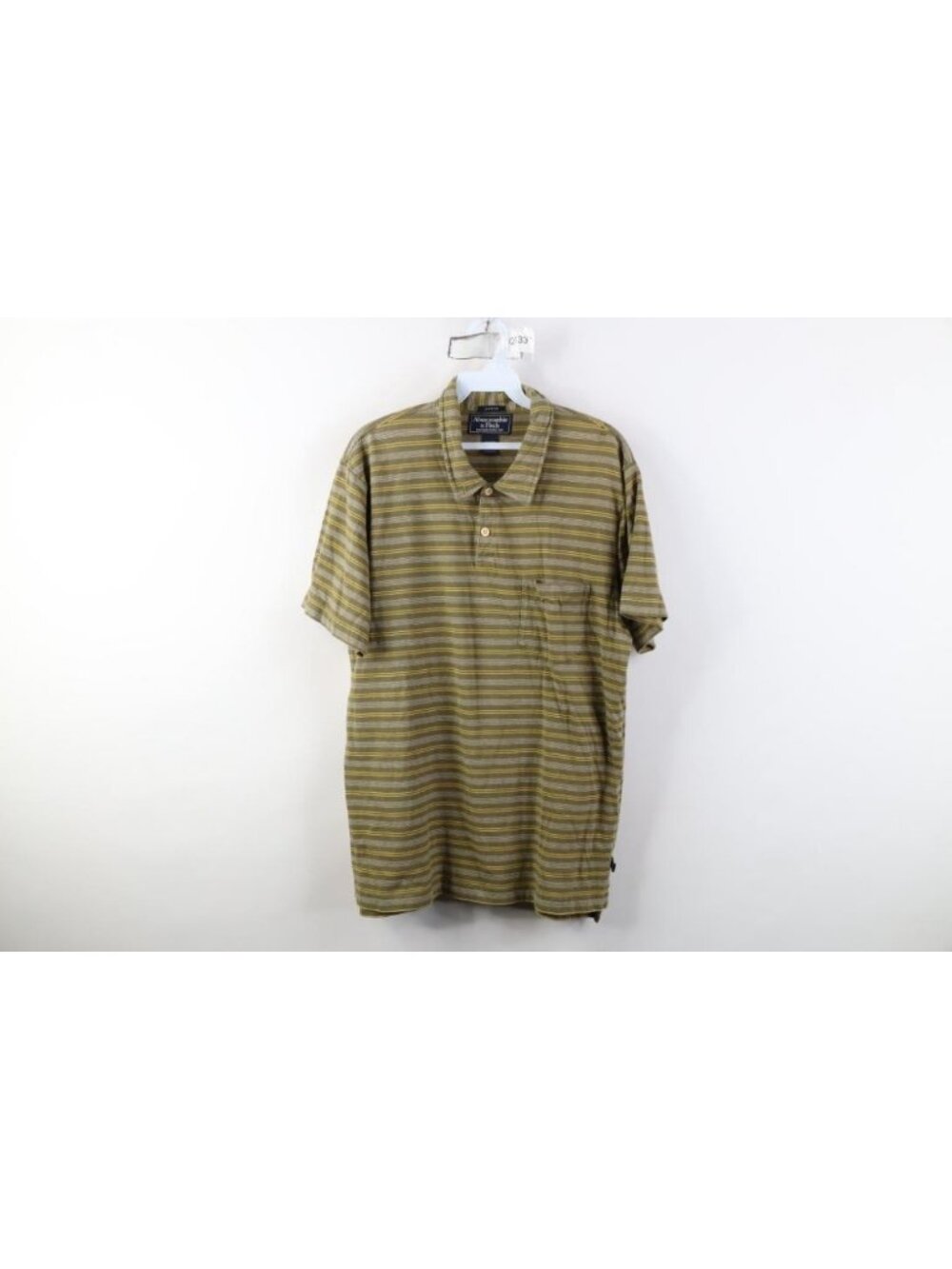 Vintage Abercrombie & Fitch Mens XL Faded Muscle Striped Collared Polo Shirt